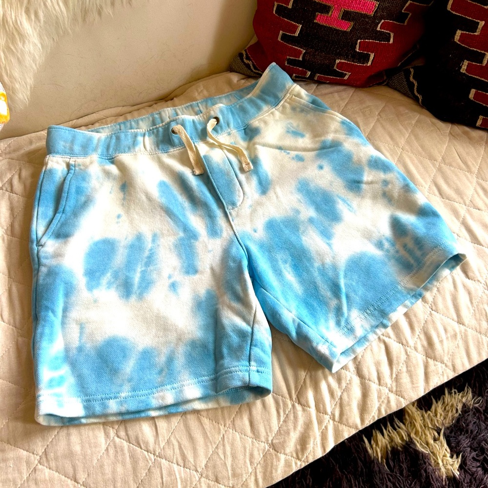 J. Crew Blue tie-dye cotton knit shorts